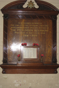 Memorial 23rd (County of London) Battalion TLR