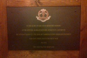 Memorial 10th Battalion The Duke of Cambridges Own (Middlesex Regiment)