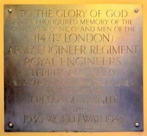 114th 1st London RE TA memorial