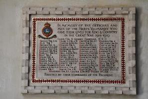 Memorial Herts Yeomanry