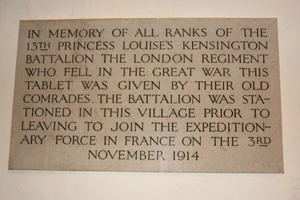 Memorial of the 13th Battalion The London Regiment